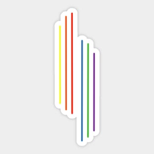 Rainbow Lines Sticker